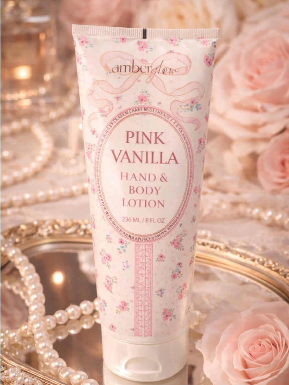 Amberglow Pink Vanilla Hand & Body Lotion — Soft Pink Scented Moisturizer